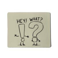 Whimsical Conversation Exclamation Question Mark Character Mousepad
