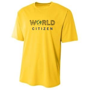 World Citizen Earth Day Global T Gift Youth Performance Sprint T-Shirt