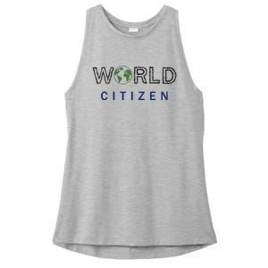 World Citizen Earth Day Global T Gift Ladies PosiCharge Tri-Blend Wicking Tank