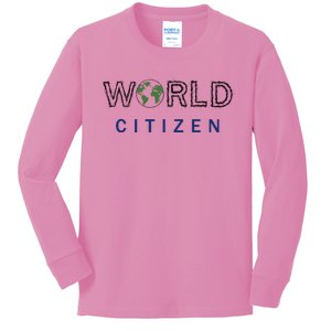 World Citizen Earth Day Global T Gift Kids Long Sleeve Shirt