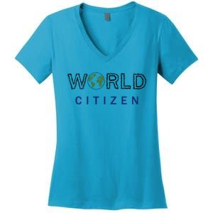 World Citizen Earth Day Global T Gift Women's V-Neck T-Shirt