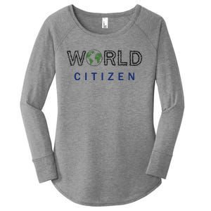 World Citizen Earth Day Global T Gift Women's Perfect Tri Tunic Long Sleeve Shirt