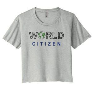 World Citizen Earth Day Global T Gift Women's Crop Top Tee