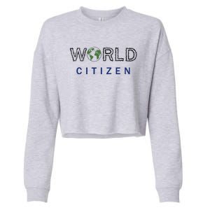 World Citizen Earth Day Global T Gift Cropped Pullover Crew