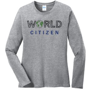 World Citizen Earth Day Global T Gift Ladies Long Sleeve Shirt