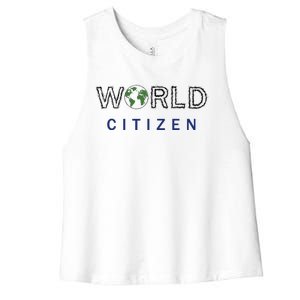 World Citizen Earth Day Global T Gift Women's Racerback Cropped Tank