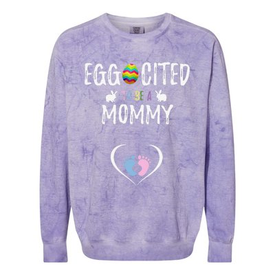 Womens Cute Easter Pregnancy Announcement Gift Colorblast Crewneck Sweatshirt