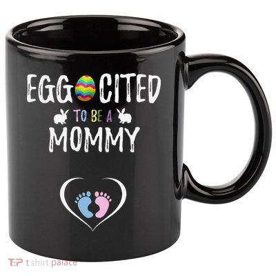 Womens Cute Easter Pregnancy Announcement Gift 11oz C Handle Ceramic Mug