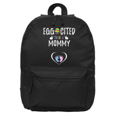 Womens Cute Easter Pregnancy Announcement Gift 16 in Basic Backpack