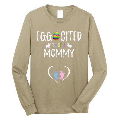 Womens Cute Easter Pregnancy Announcement Gift Long Sleeve Shirt