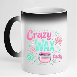 Waxing Cosmetologist Esthetician Crazy Wax Lady 11oz Black Color Changing Mug