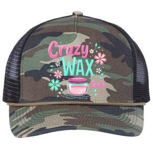 Waxing Cosmetologist Esthetician Crazy Wax Lady Retro Rope Trucker Hat Cap