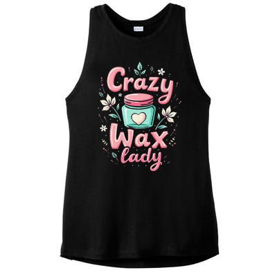 Waxing Cosmetologist Esthetician Crazy Wax Lady Ladies PosiCharge Tri-Blend Wicking Tank