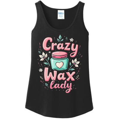 Waxing Cosmetologist Esthetician Crazy Wax Lady Ladies Essential Tank