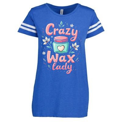 Waxing Cosmetologist Esthetician Crazy Wax Lady Enza Ladies Jersey Football T-Shirt