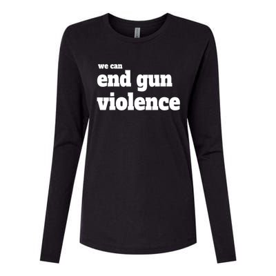 We Can End Gun Violence Womens Cotton Relaxed Long Sleeve T-Shirt