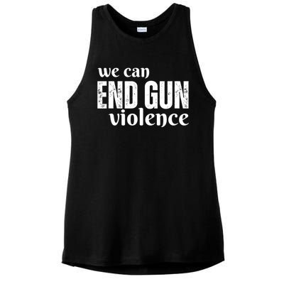 We Can End Gun Violence Ladies PosiCharge Tri-Blend Wicking Tank