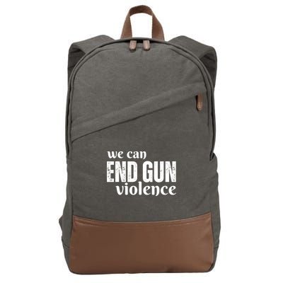 We Can End Gun Violence Cotton Canvas Backpack