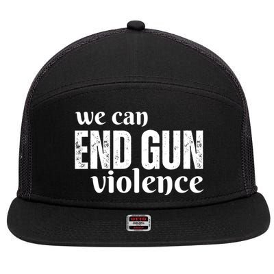 We Can End Gun Violence 7 Panel Mesh Trucker Snapback Hat