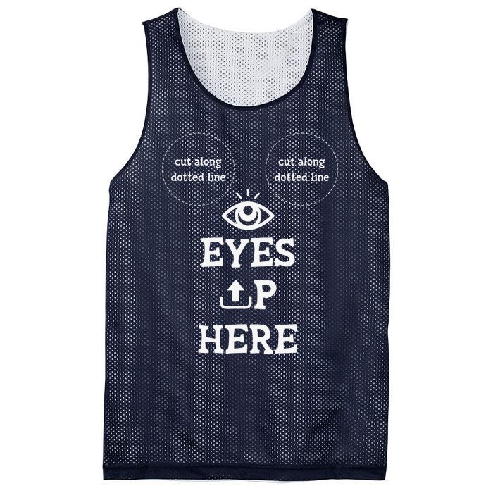 With Cutout For B00bs Cut Along Dotted Eyes Up Here Mesh Reversible Basketball Jersey Tank