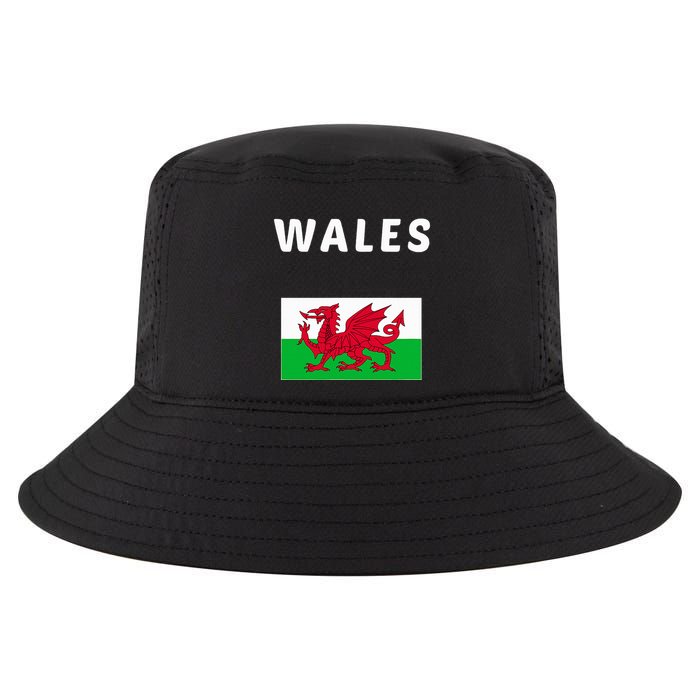 Wales Cymru Flag Souvenir Gift Cardiff Welsh Cool Comfort Performance Bucket Hat
