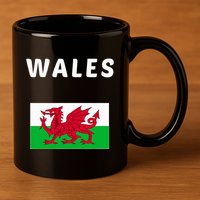 Wales Cymru Flag Souvenir Gift Cardiff Welsh 11oz C Handle Ceramic Mug