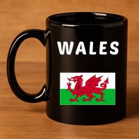 Wales Cymru Flag Souvenir Gift Cardiff Welsh 11oz C Handle Ceramic Mug