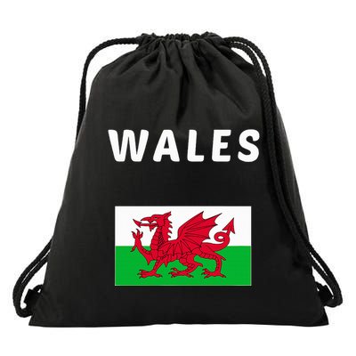 Wales Cymru Flag Souvenir Gift Cardiff Welsh Drawstring Bag