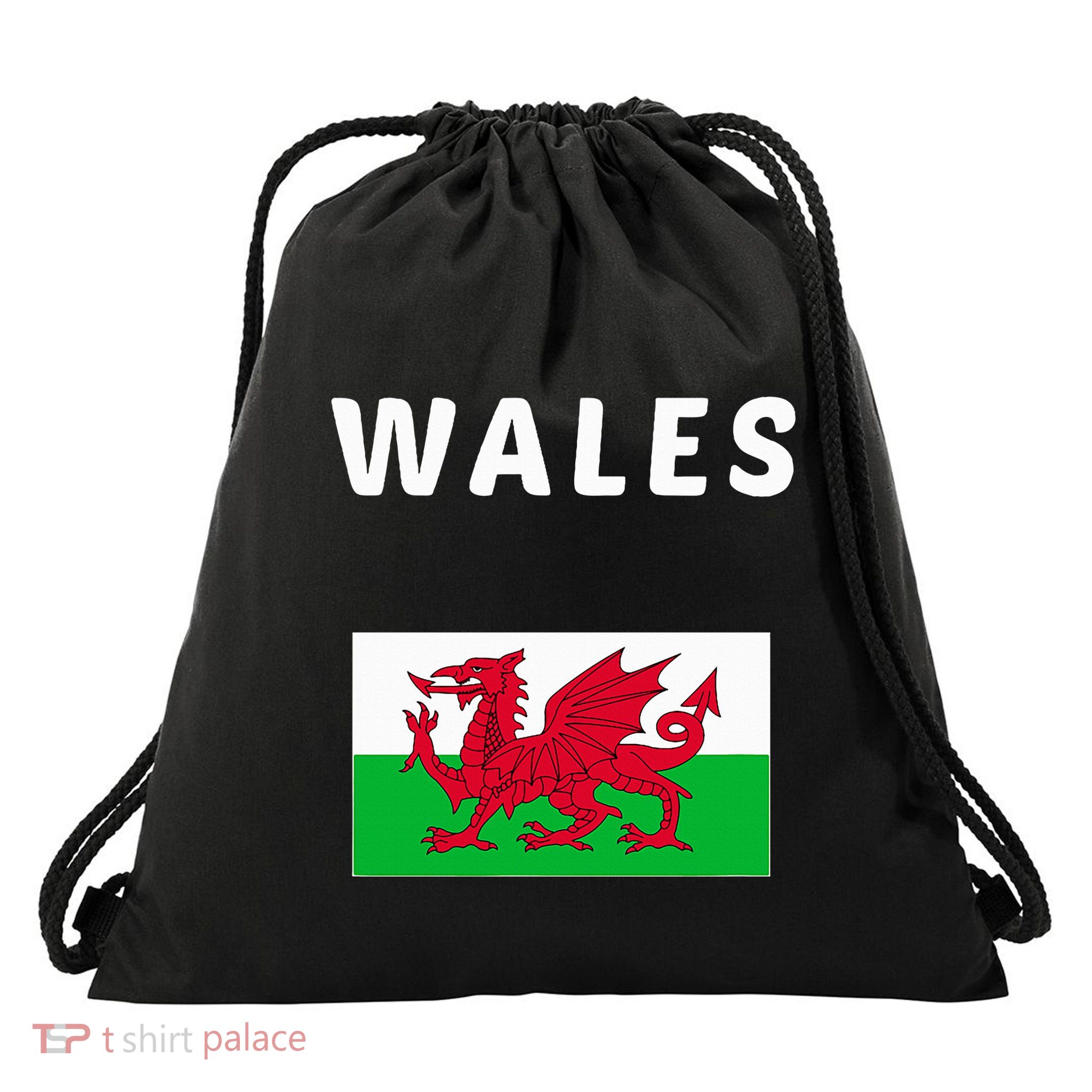 Wales Cymru Flag Souvenir Gift Cardiff Welsh Drawstring Bag