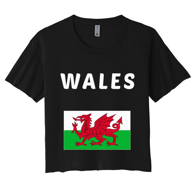 Wales Cymru Flag Souvenir Gift Cardiff Welsh Crop Top