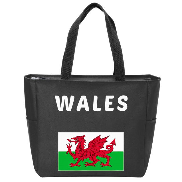 Wales Cymru Flag Souvenir Gift Cardiff Welsh Zip Tote Bag