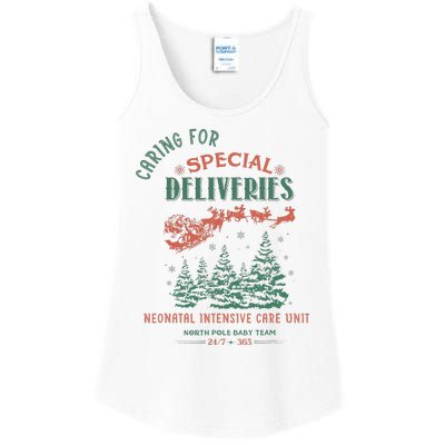 Women Caring For Special Deliveries Nicu Nurse Christmas Ladies Essential Tank