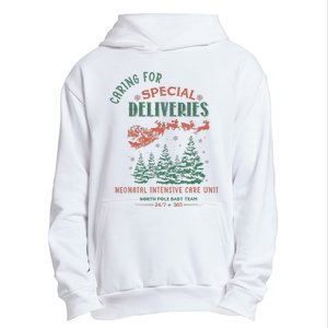 Women Caring For Special Deliveries Nicu Nurse Christmas Urban Pullover Hoodie