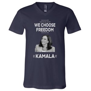 We Choose Freedom Vote Kamala Harris For President 2024 V-Neck T-Shirt