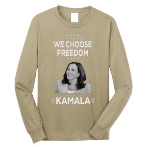 We Choose Freedom Vote Kamala Harris For President 2024 Long Sleeve Shirt