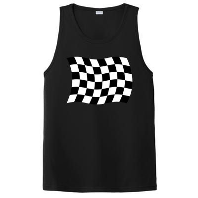 Wavy Checkered Flag Chequered Auto Car Racing Winners Circle Gift PosiCharge Competitor Tank