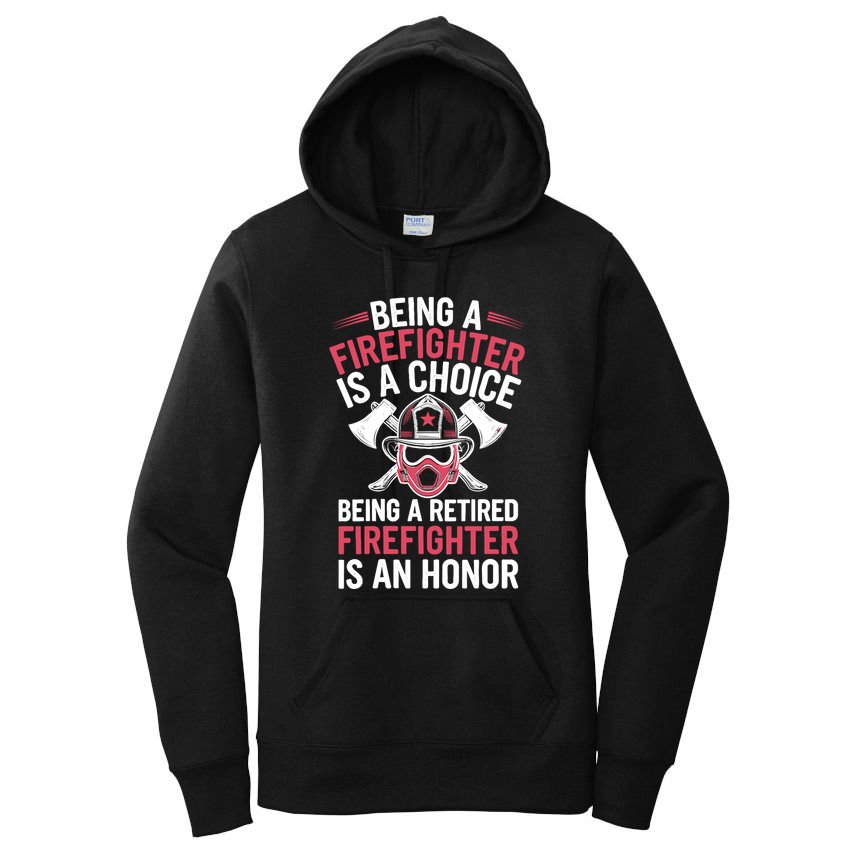 Womens Cool Firefighter Design For Men Women Firemen Firefighter Women's Pullover Hoodie