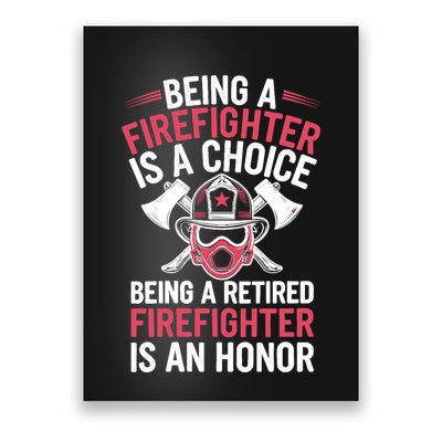 Womens Cool Firefighter Design For Men Women Firemen Firefighter Poster