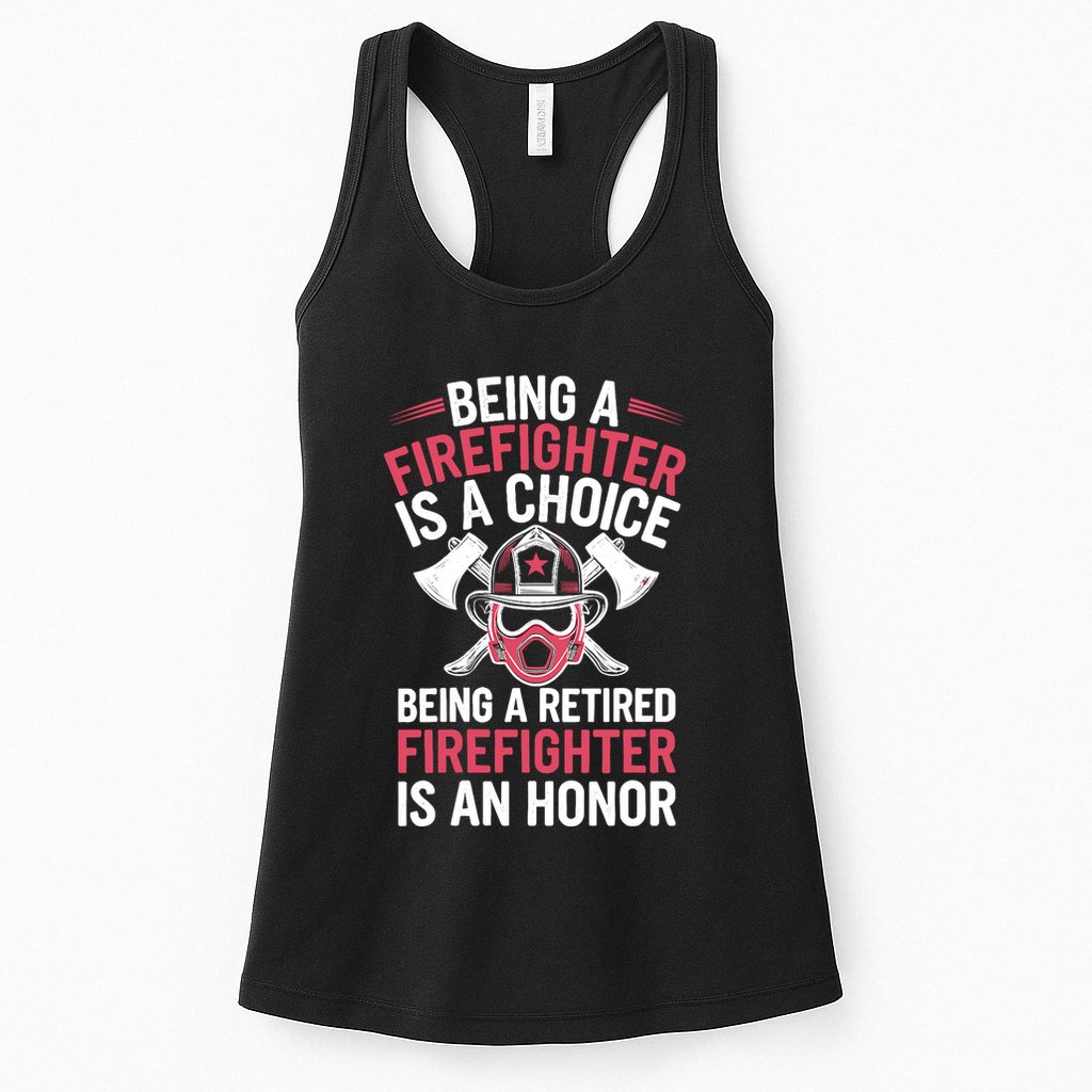 Womens Cool Firefighter Design For Men Women Firemen Firefighter Womens Tank Top