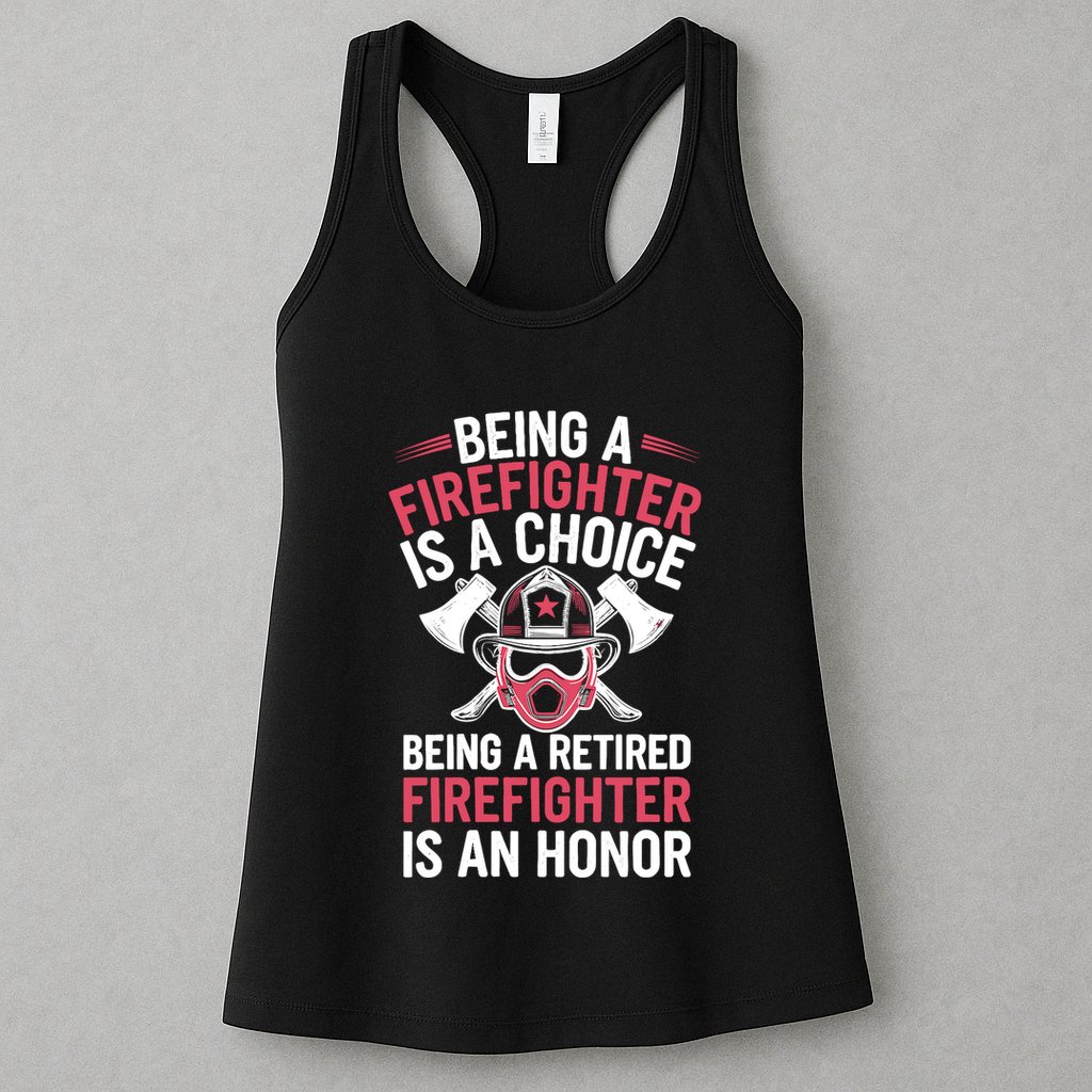 Womens Cool Firefighter Design For Men Women Firemen Firefighter Womens Tank Top