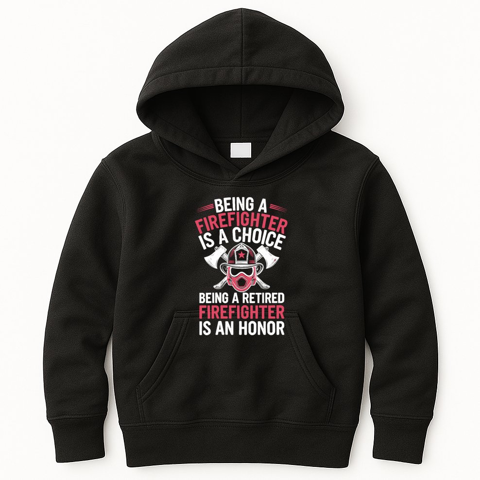 Womens Cool Firefighter Design For Men Women Firemen Firefighter Kids Hoodie