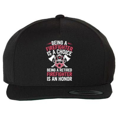 Womens Cool Firefighter Design For Men Women Firemen Firefighter Wool Snapback Cap