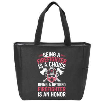Womens Cool Firefighter Design For Men Women Firemen Firefighter Zip Tote Bag