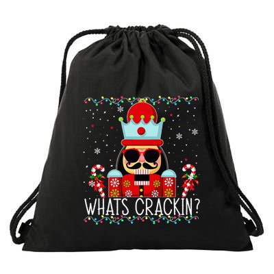 Whats Crackin Funny Christmas Nutcracker Drawstring Bag