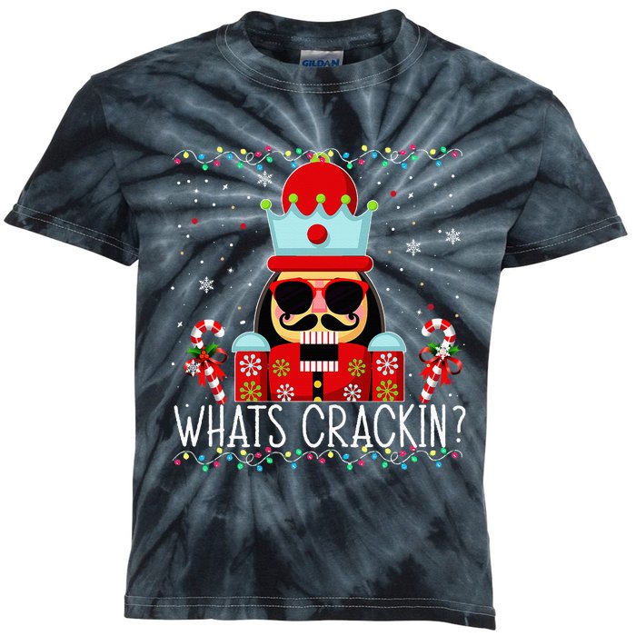 Whats Crackin Funny Christmas Nutcracker Kids Tie-Dye T-Shirt