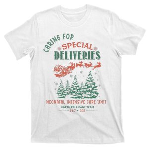 Women Caring For Special Deliveries Nicu Nurse Christmas T-Shirt