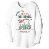 Women Caring For Special Deliveries Nicu Nurse Christmas Women's Perfect Tri Tunic Long Sleeve Shirt