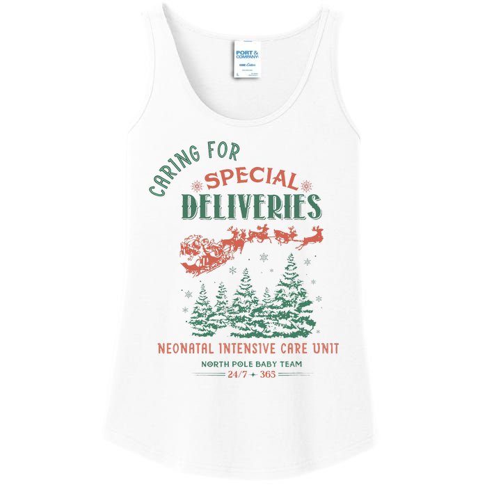 Women Caring For Special Deliveries Nicu Nurse Christmas Ladies Essential Tank