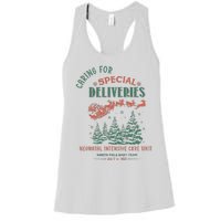 Women Caring For Special Deliveries Nicu Nurse Christmas Women's Racerback Tank