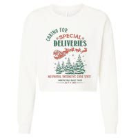 Women Caring For Special Deliveries Nicu Nurse Christmas Cropped Pullover Crew